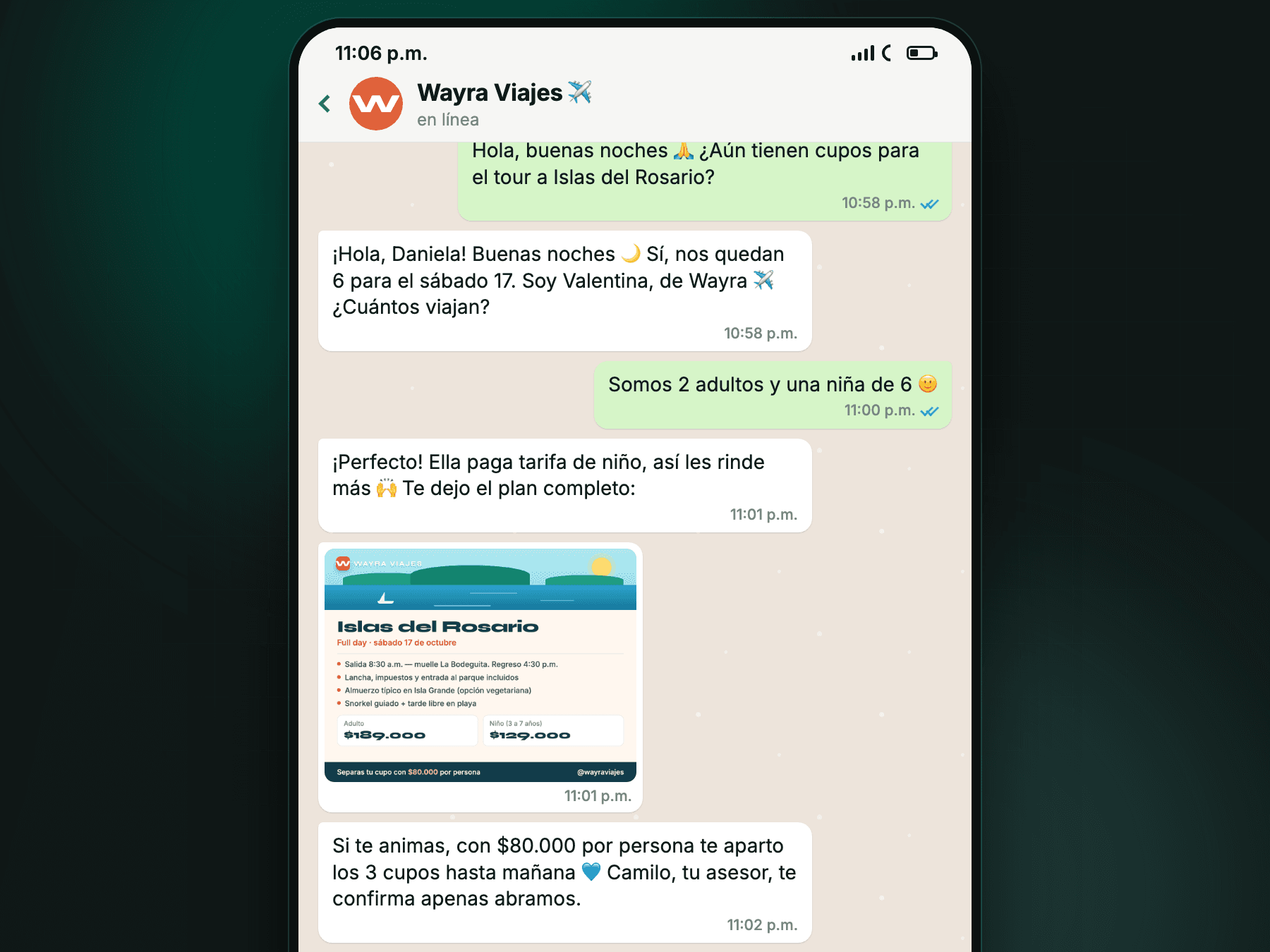 Un agente de ventas que trabaja sin parar